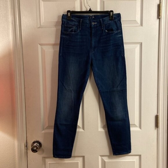 MOTHER High Waisted Looker Ankle The Road to Paradise Skinny Straight Jean - Picture 4 of 9